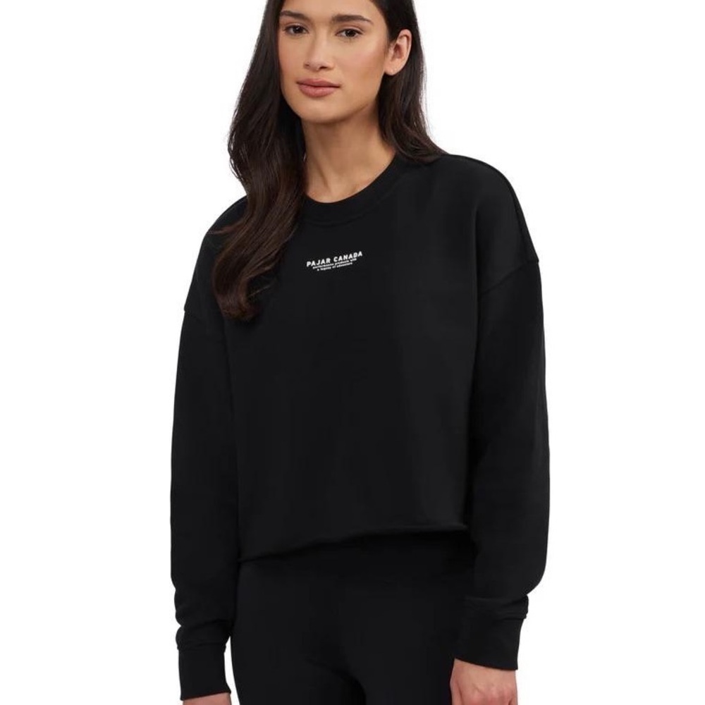 Pajar cropped crop top sweater sweatshirt oversized crew neck small